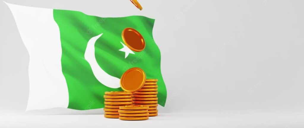 3d render golden coins pakistan flag business online e commerce web shopping concept secure online payment transaction with smartphone 387680 798