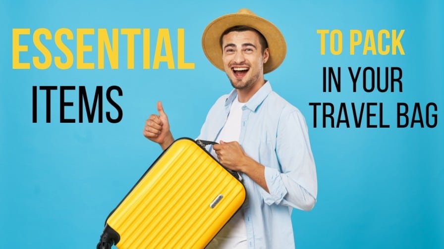 Blue and Yellow Bold Simple Travelling Youtube Thumbnail