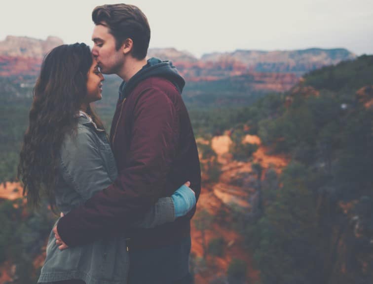 Couple with Mountain Background Love Quote