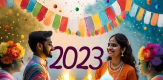 Celebrating the warm union colors of Bhai Dooj and Holi in 2023 Image - Adobe Firefly (Bhai Dooj)