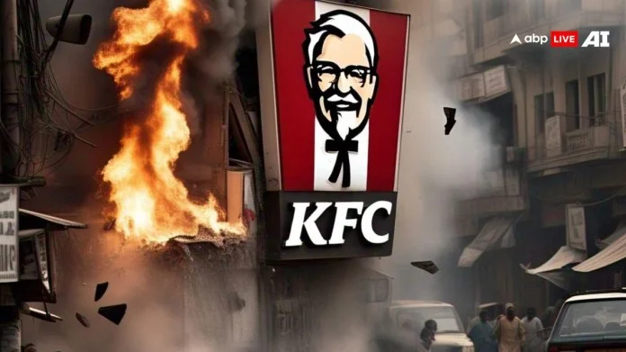 People raging in this Muslim country on the destruction of Israel in Gaza, attacked KFC outlets